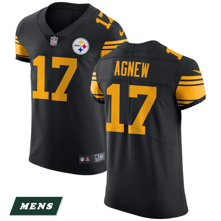 Men's Pittsburgh Steelers Black Vapor Untouchable Elite #17 Jamal Agnew Color Rush Jersey