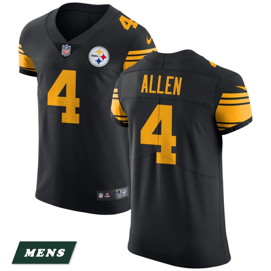 Men's Pittsburgh Steelers Black Vapor Untouchable Elite #4 Kyle Allen Color Rush Jersey