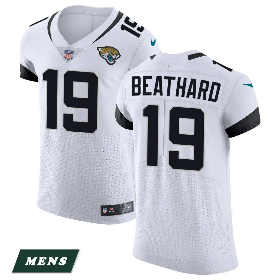 Men's Jacksonville Jaguars White Vapor Untouchable Elite #19 C.J. Beathard Jersey