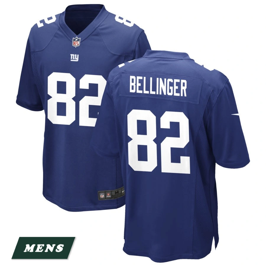 Men's New York Giants Royal #82 Daniel Bellinger Game Jersey
