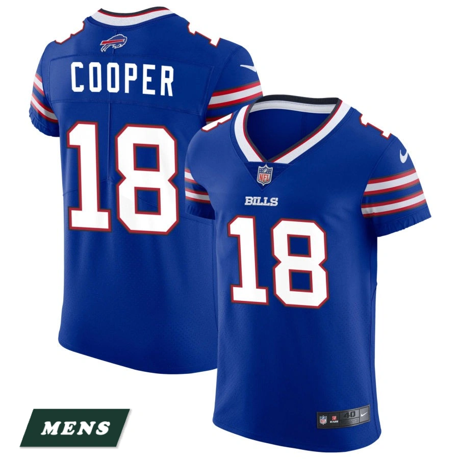 Men's Buffalo Bills Royal Vapor Elite #18 Amari Cooper Jersey