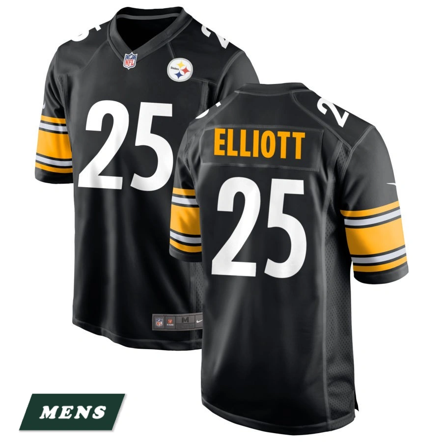 Men's Pittsburgh Steelers Black #25 DeShon Elliott Game Jersey Men's Pittsburgh Steelers Black #25 DeShon Elliott Game Jersey
