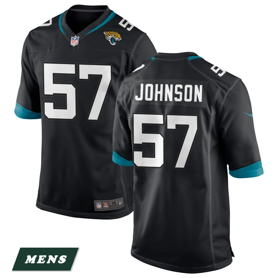 Men's Jacksonville Jaguars Black #57 Caleb Johnson Game Jersey