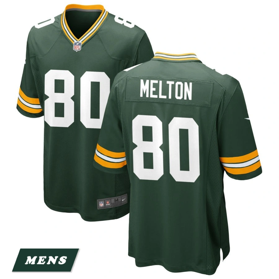 Men's Green Bay Packers Green #80 Bo Melton Game Jersey