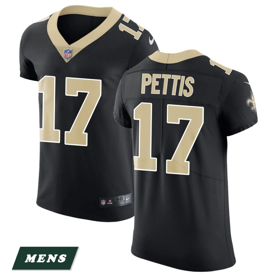 Men's New Orleans Saints Black Vapor Untouchable #17 Dante Pettis Elite Jersey
