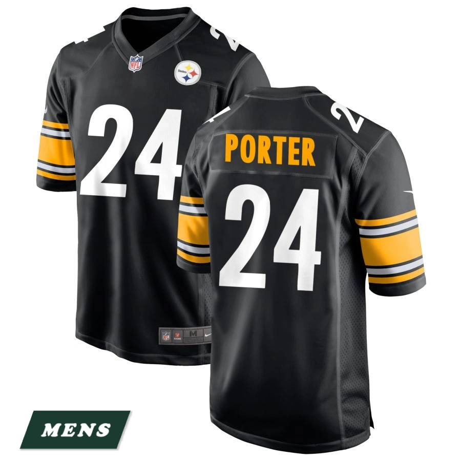 Men's Pittsburgh Steelers Black #24 Joey Porter Game Jersey Men's Pittsburgh Steelers Black #24 Joey Porter Game Jersey