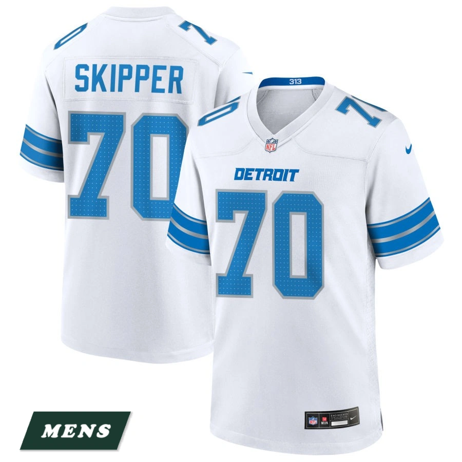 Men's Detroit Lions White #70 Dan Skipper Game Jersey Men's Detroit Lions White #70 Dan Skipper Game Jersey