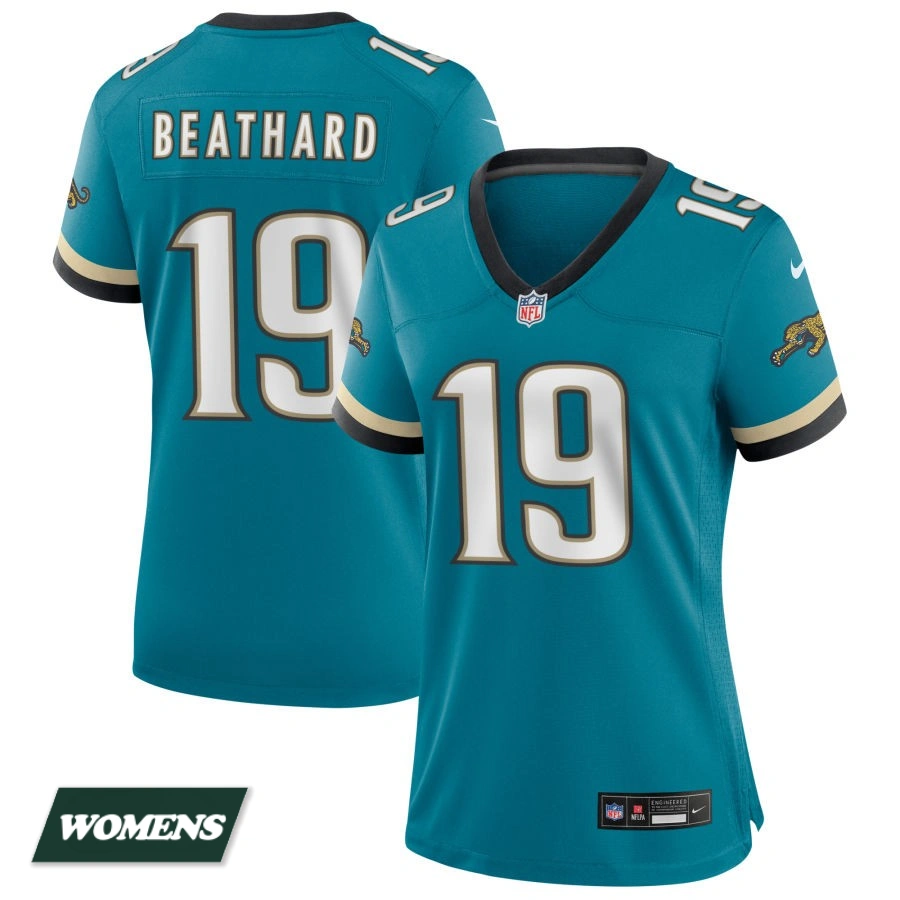 Women's Jacksonville Jaguars Teal Prowler Throwback #19 C.J. Beathard Game Jersey