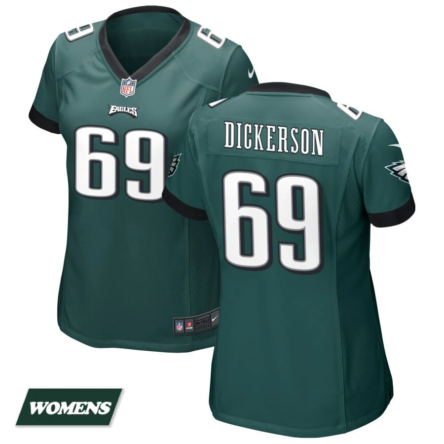 Women's Midnight Green Philadelphia Eagles #69 Landon Dickerson Game Jersey