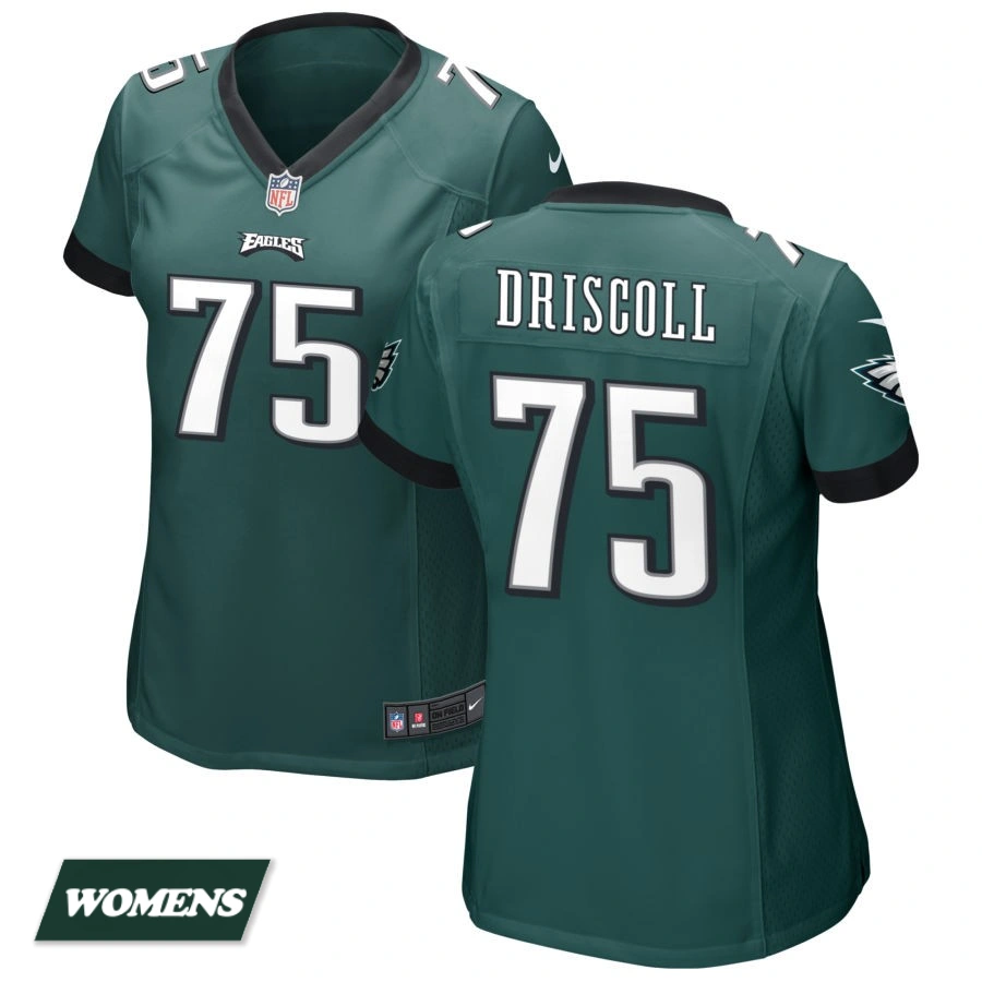 Women's Midnight Green Philadelphia Eagles #75 Jack Driscoll Game Jersey