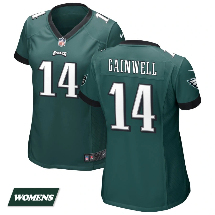 Women's Midnight Green Philadelphia Eagles #14 Kenneth Gainwell Game Jersey