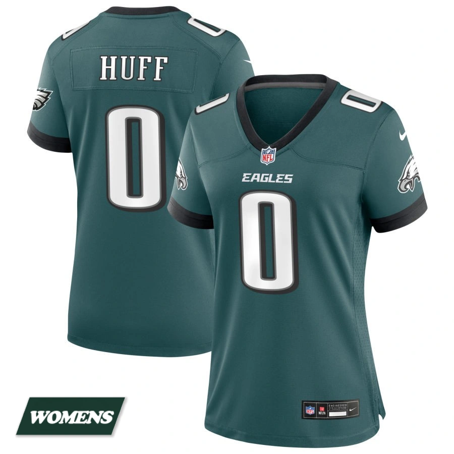 Women's Philadelphia Eagles Midnight Green #0 Bryce Huff Game Jersey