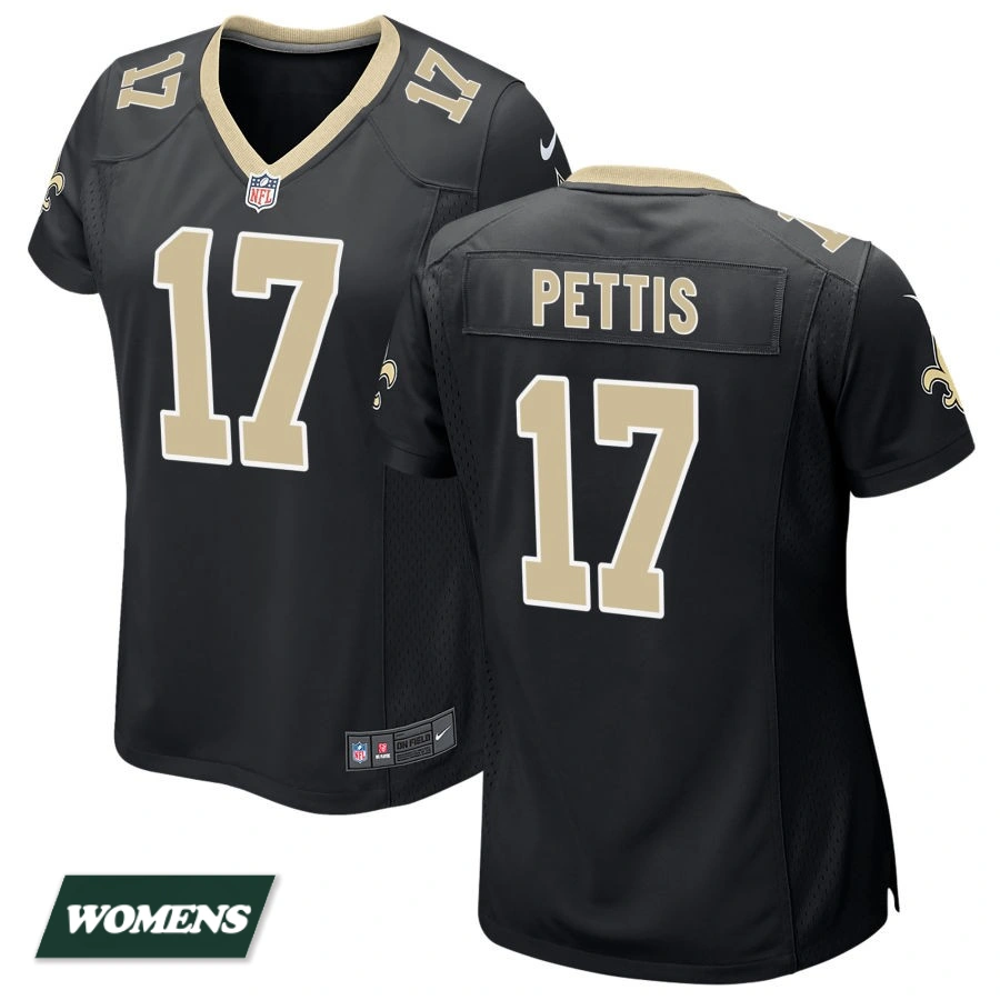 Women's Black New Orleans Saints #17 Dante Pettis Game Jersey