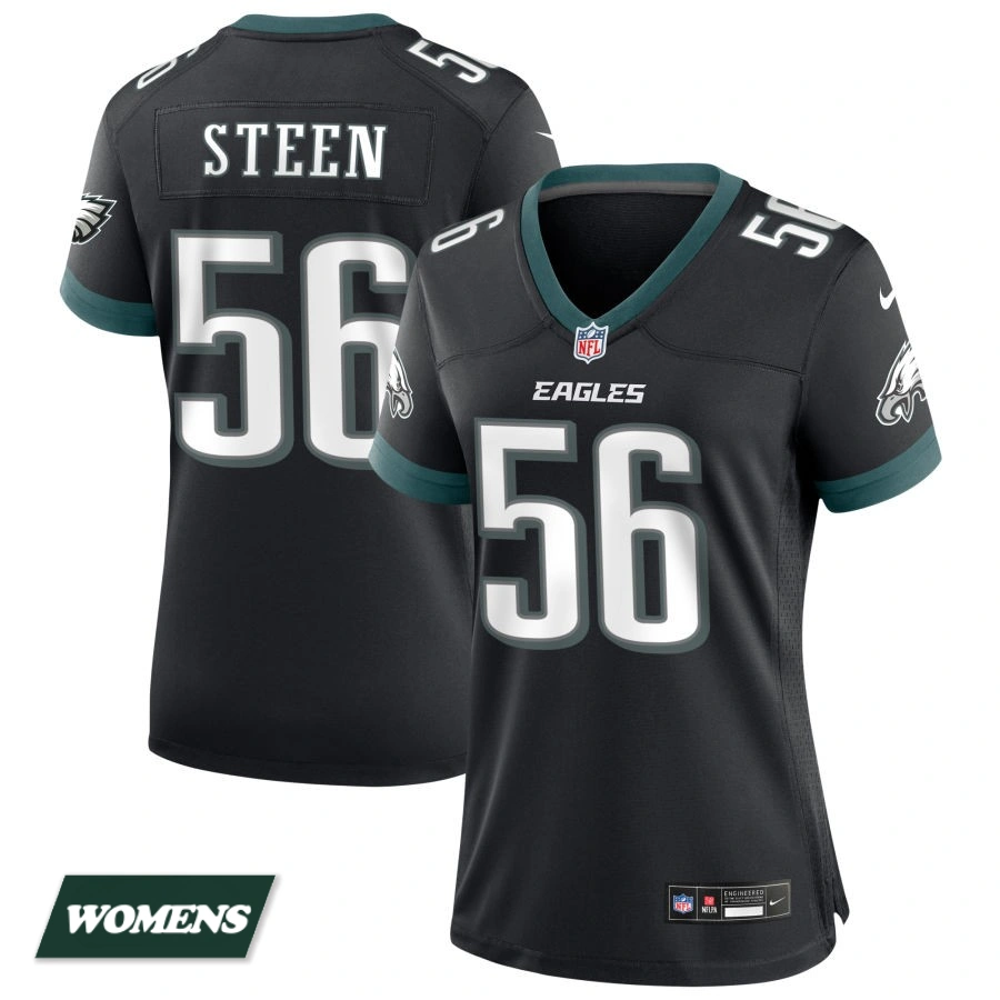 Women's Philadelphia Eagles Black Alternate #56 Tyler Steen Game Jersey