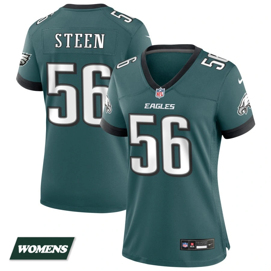 Women's Philadelphia Eagles Midnight Green #56 Tyler Steen Game Jersey