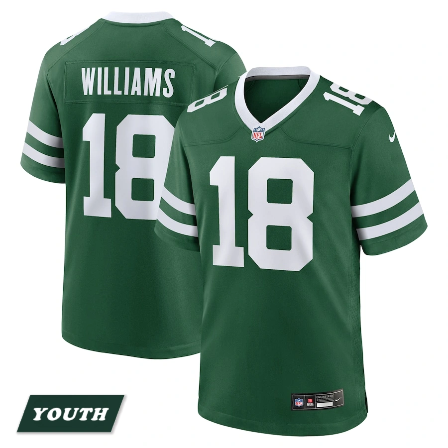 Youth New York Jets Legacy Green #18 Mike Williams Game Jersey Youth New York Jets Legacy Green #18 Mike Williams Game Jersey