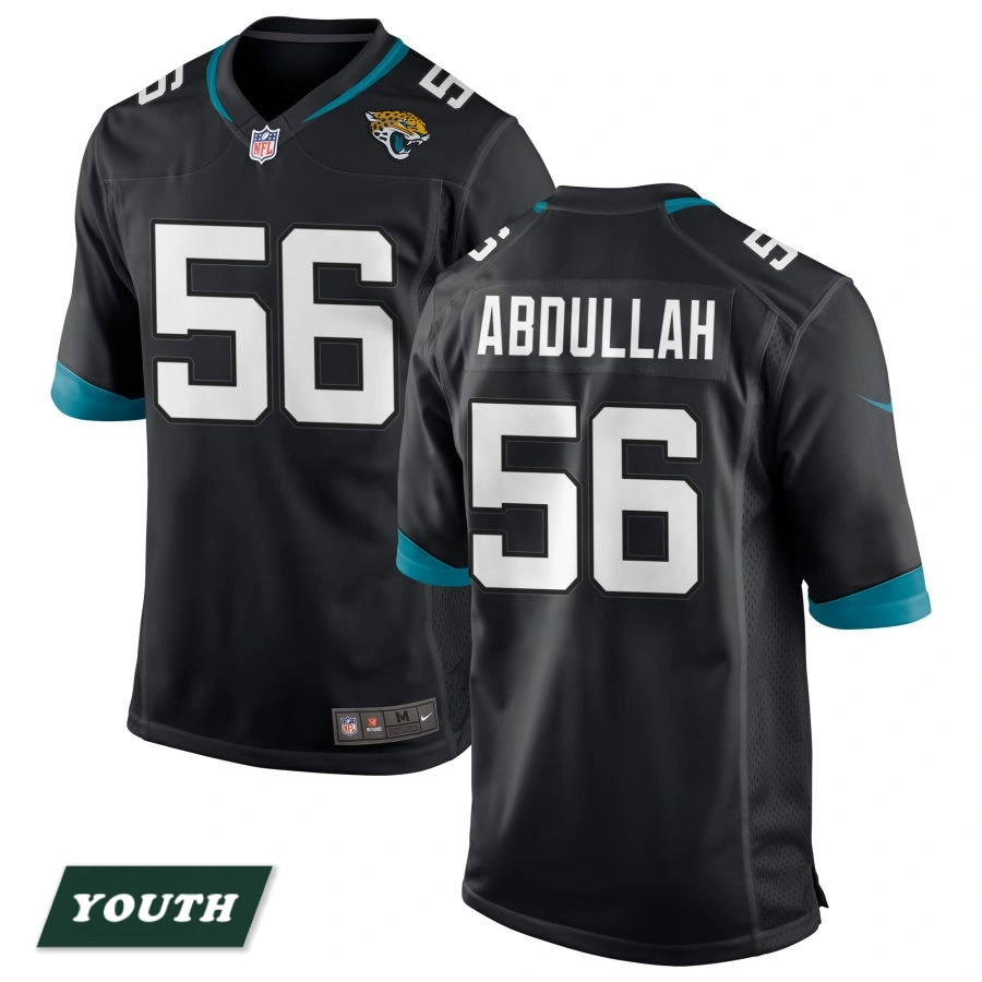 Youth Jacksonville Jaguars Black #56 Yasir Abdullah Game Jersey