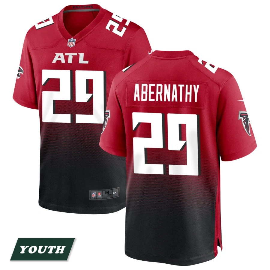 Youth Atlanta Falcons Red Alternate #29 Micah Abernathy Game Jersey Youth Atlanta Falcons Red Alternate #29 Micah Abernathy Game Jersey