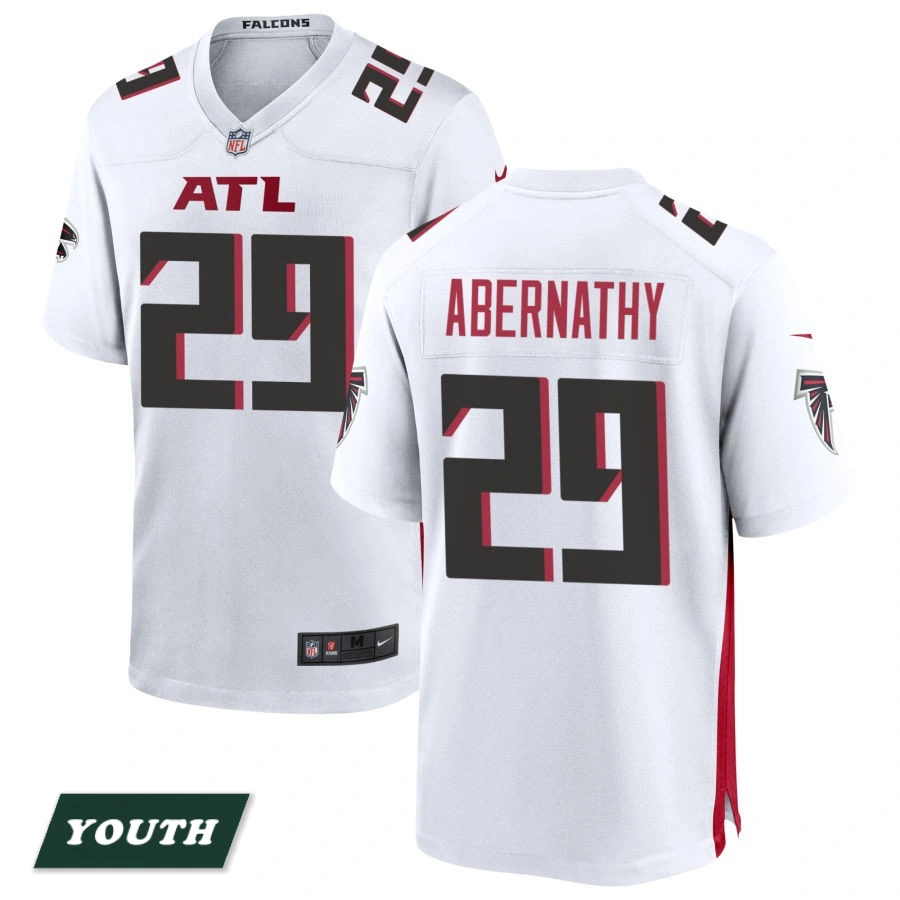 Youth Atlanta Falcons White #29 Micah Abernathy Game Jersey Youth Atlanta Falcons White #29 Micah Abernathy Game Jersey