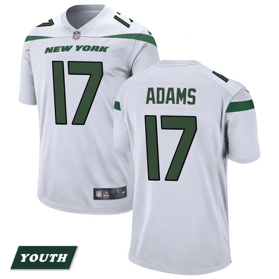 Youth New York Jets White #17 Davante Adams Game Jersey Youth New York Jets White #17 Davante Adams Game Jersey