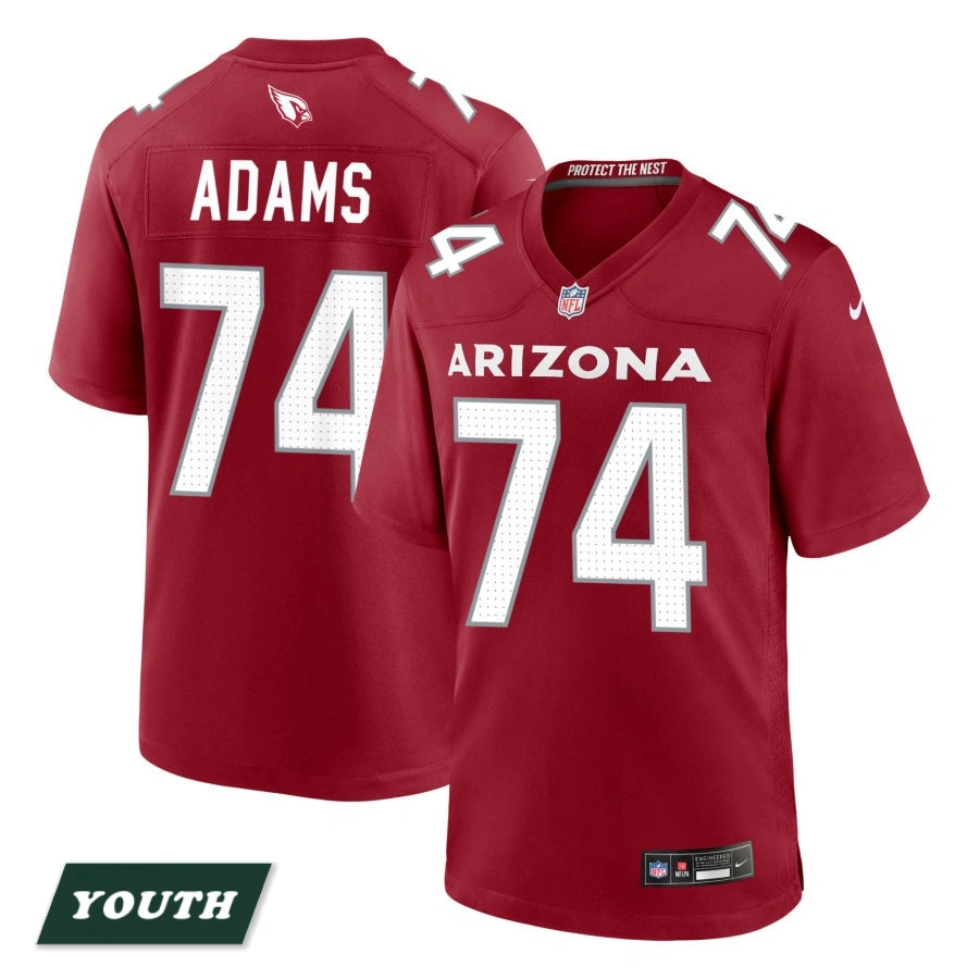 Youth Arizona Cardinals Cardinal #74 Isaiah Adams Game Jersey