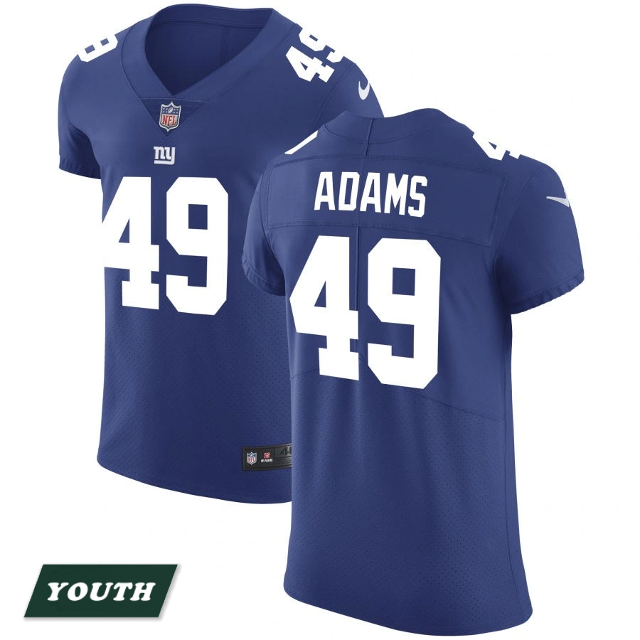 Youth New York Giants Royal Vapor Untouchable #49 Matthew Adams Elite Jersey Youth New York Giants Royal Vapor Untouchable #49 Matthew Adams Elite Jersey