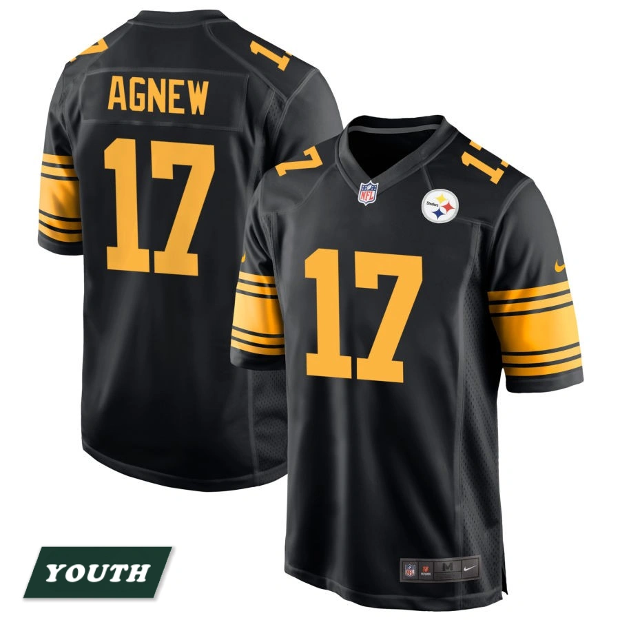 Youth Pittsburgh Steelers Black Alternate #17 Jamal Agnew Game Jersey Youth Pittsburgh Steelers Black Alternate #17 Jamal Agnew Game Jersey