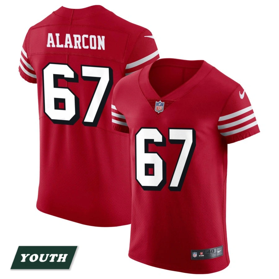 Youth San Francisco 49ers Scarlet Alternate Vapor Elite #67 Isaac Alarcon Jersey