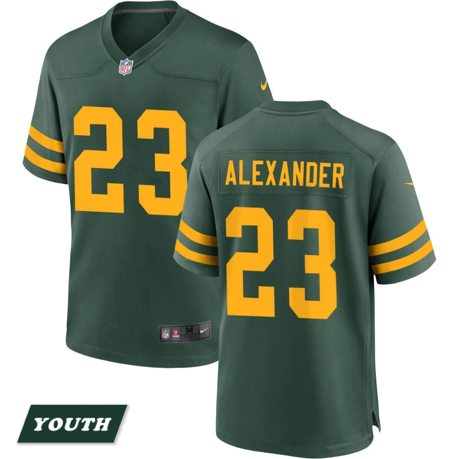 Youth Green Bay Packers Green Alternate #23 Jaire Alexander Jersey Youth Green Bay Packers Green Alternate #23 Jaire Alexander Jersey