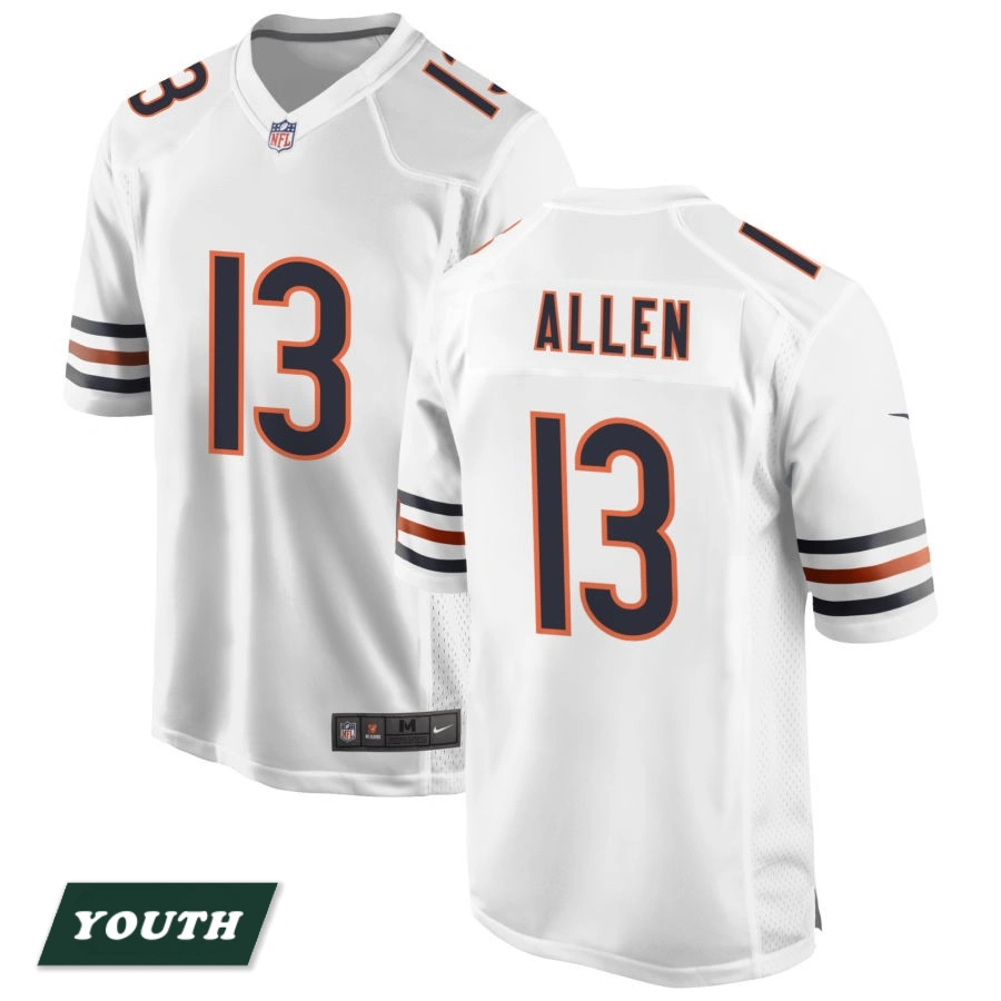 Youth Chicago Bears White #13 Keenan Allen Game Jersey Youth Chicago Bears White #13 Keenan Allen Game Jersey