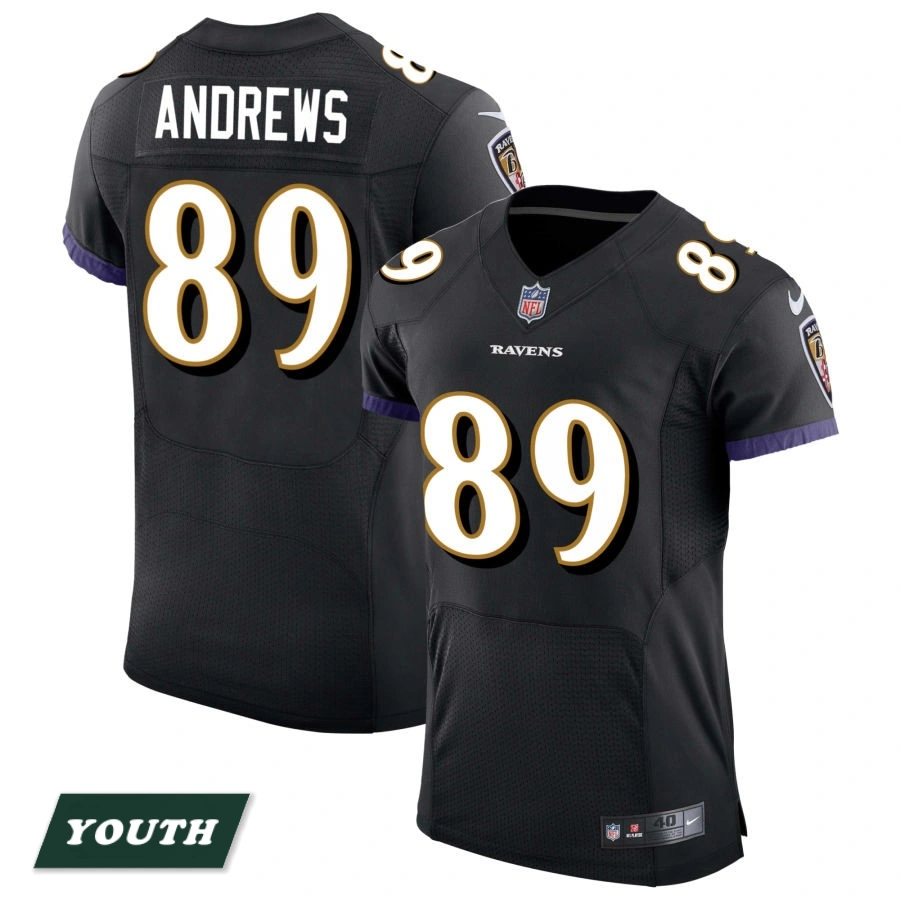 Youth Baltimore Ravens Black Speed Machine Elite #89 Mark Andrews Jersey Youth Baltimore Ravens Black Speed Machine Elite #89 Mark Andrews Jersey