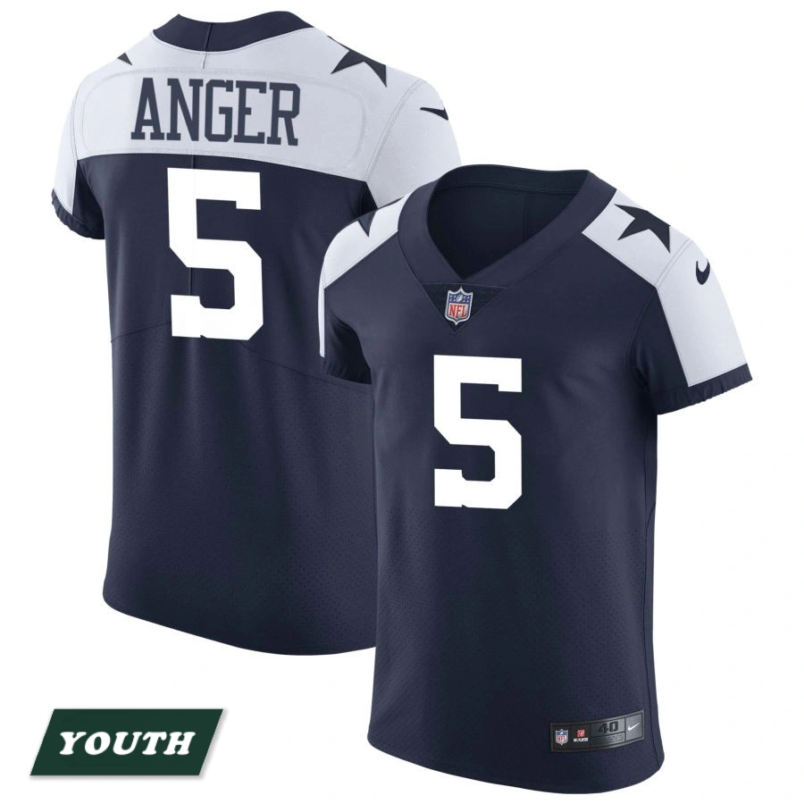 Youth Dallas Cowboys Navy Alternate Vapor Elite #5 Bryan Anger Jersey Youth Dallas Cowboys Navy Alternate Vapor Elite #5 Bryan Anger Jersey