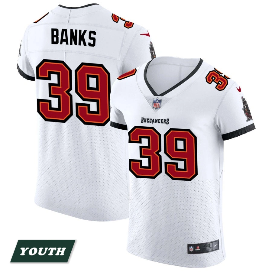 Youth Tampa Bay Buccaneers White Vapor Elite #39 Marcus Banks Jersey Youth Tampa Bay Buccaneers White Vapor Elite #39 Marcus Banks Jersey