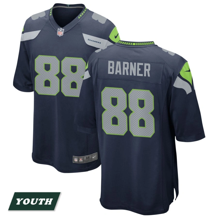 Youth Seattle Seahawks College Navy #88 AJ Barner Game Jersey Youth Seattle Seahawks College Navy #88 AJ Barner Game Jersey