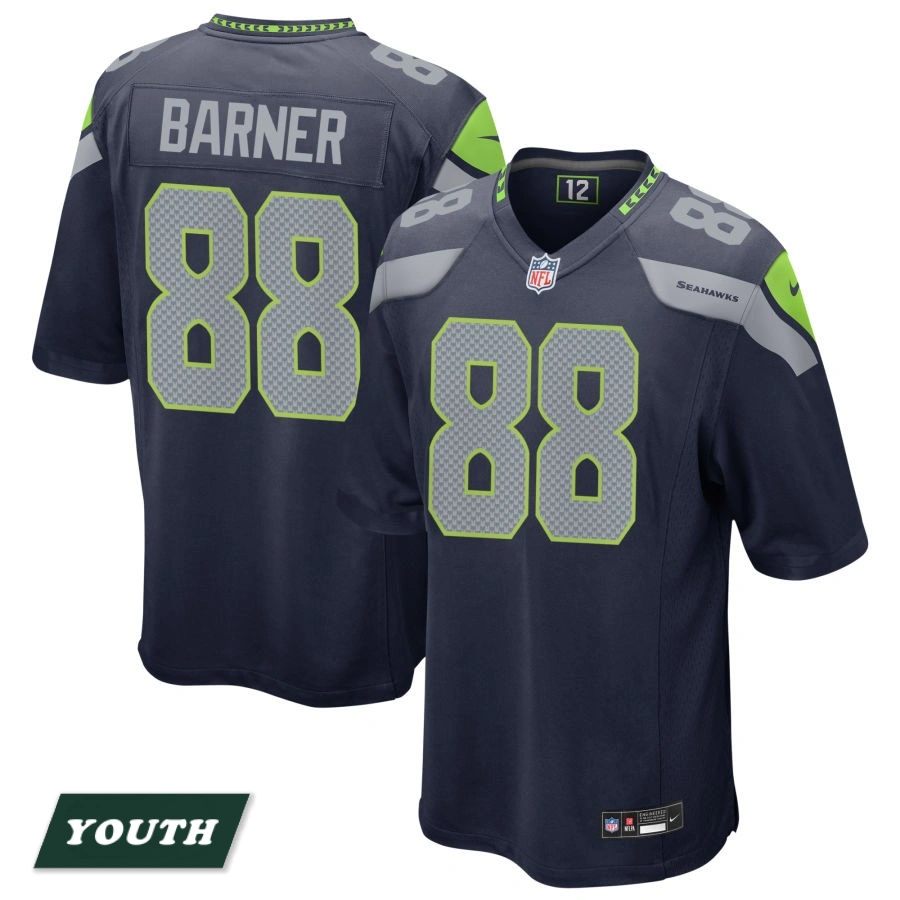 Youth Seattle Seahawks College Navy #88 AJ Barner Game Jersey Youth Seattle Seahawks College Navy #88 AJ Barner Game Jersey