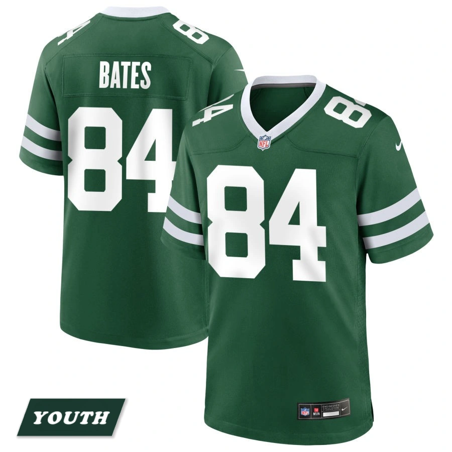 Youth New York Jets Legacy Green #84 Brenden Bates Game Jersey Youth New York Jets Legacy Green #84 Brenden Bates Game Jersey