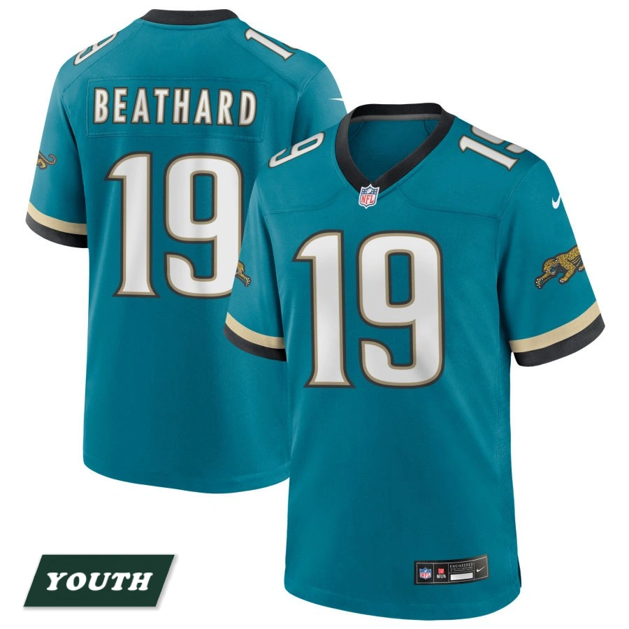 Youth Jacksonville Jaguars Teal Prowler Throwback #19 C.J. Beathard Game Jersey