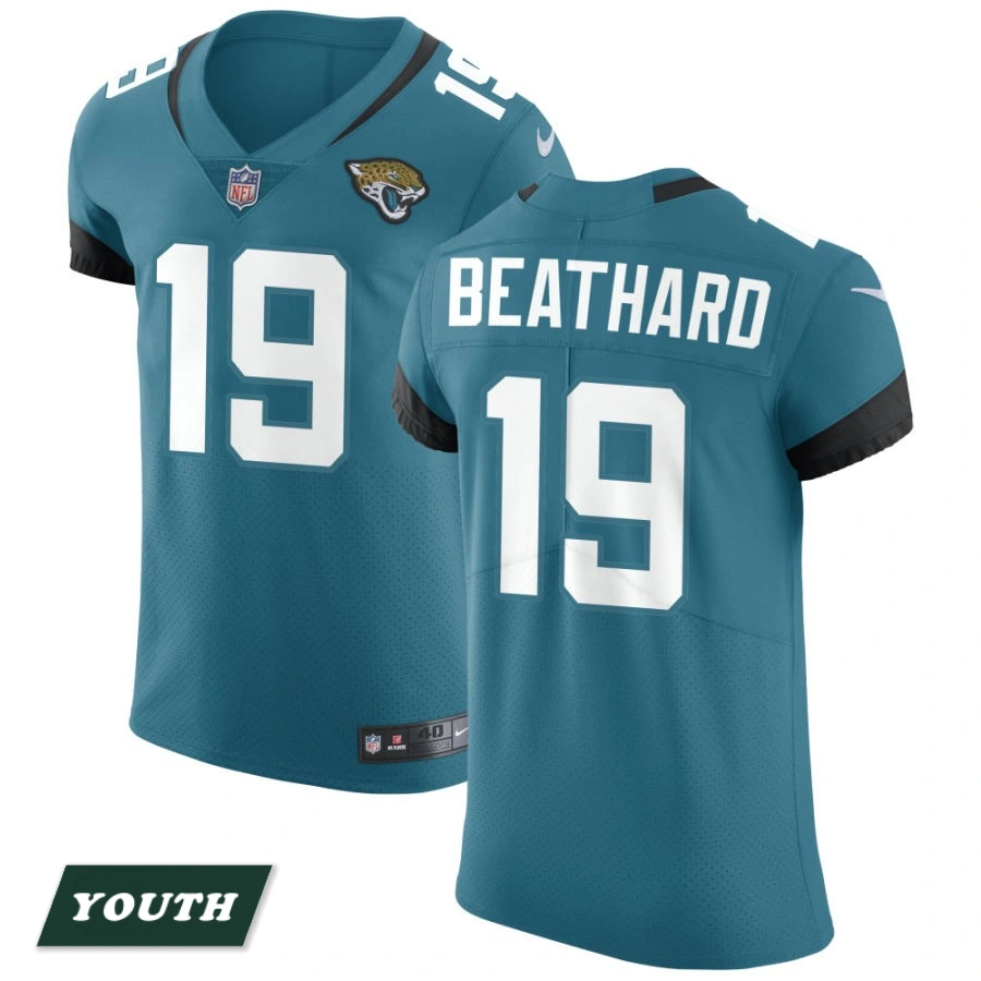 Youth Jacksonville Jaguars Teal Vapor Untouchable Elite #19 C.J. Beathard Jersey