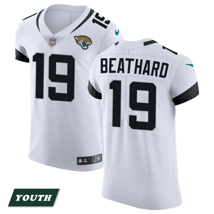 Youth Jacksonville Jaguars White Vapor Untouchable Elite #19 C.J. Beathard Jersey