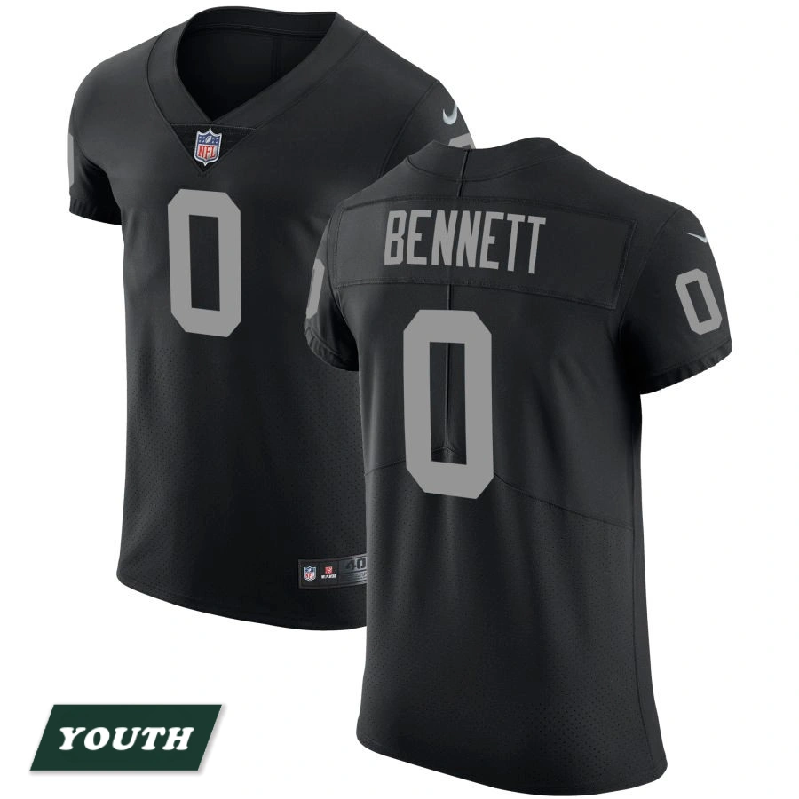 Youth Las Vegas Raiders Black Vapor Untouchable #0 Jakorian Bennett Elite Jersey