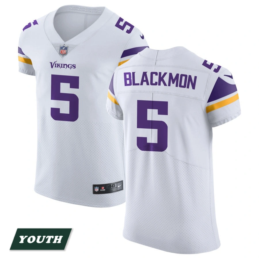 Youth Minnesota Vikings White Vapor Untouchable Elite #5 Mekhi Blackmon Jersey