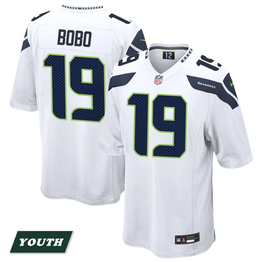 Youth Seattle Seahawks White #19 Jake Bobo Game Jersey Youth Seattle Seahawks White #19 Jake Bobo Game Jersey