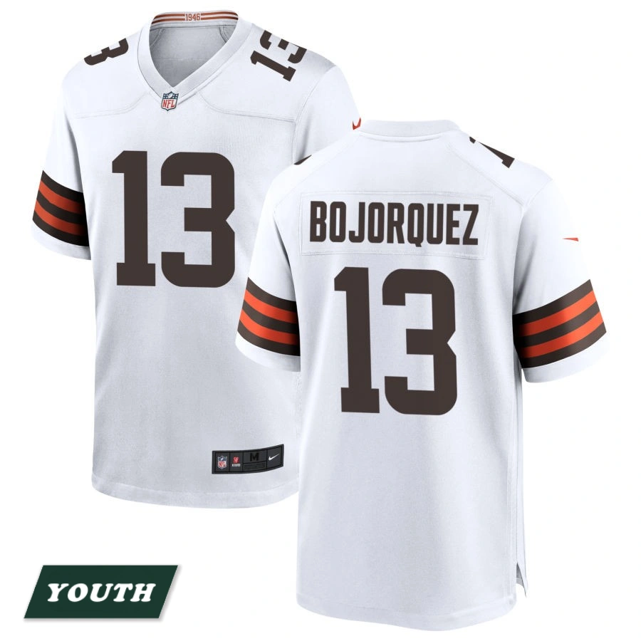 Youth Cleveland Browns White #13 Corey Bojorquez Game Jersey Youth Cleveland Browns White #13 Corey Bojorquez Game Jersey