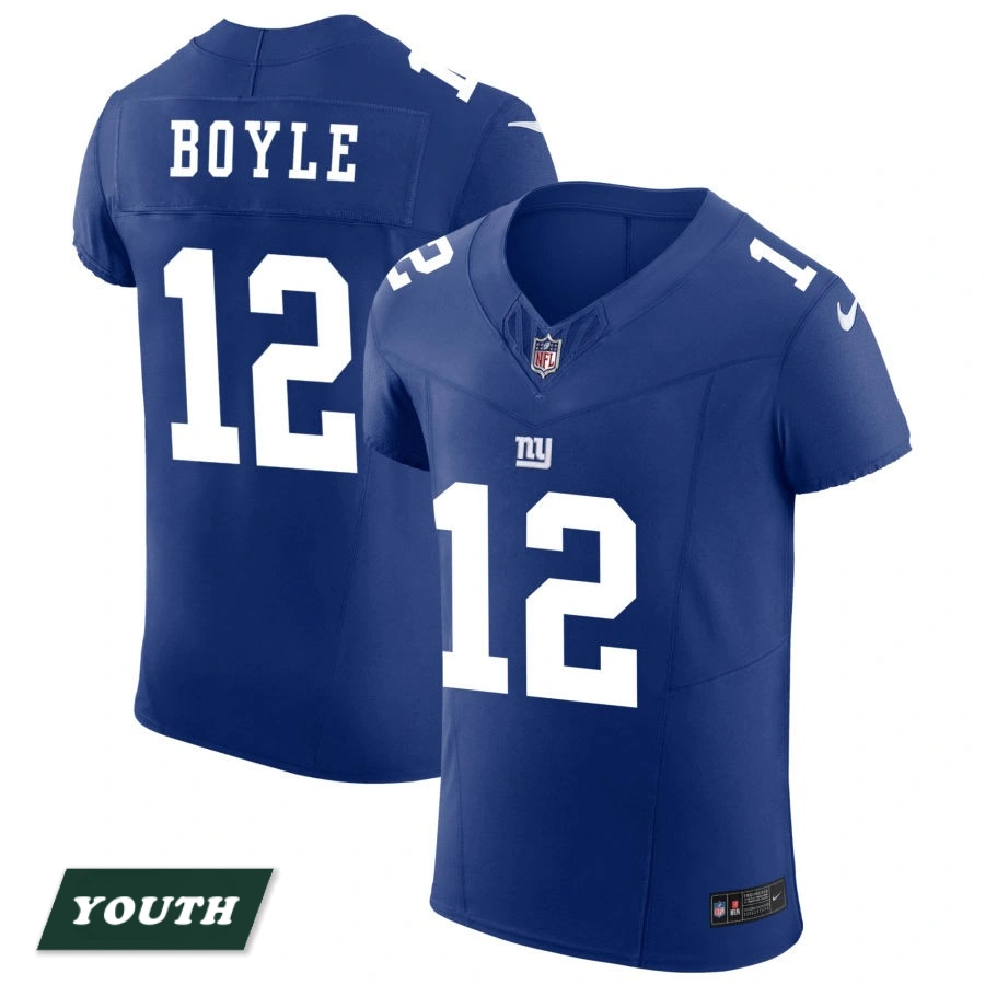 Youth New York Giants Royal Vapor F.U.S.E. Elite #12 Tim Boyle Jersey Youth New York Giants Royal Vapor F.U.S.E. Elite #12 Tim Boyle Jersey
