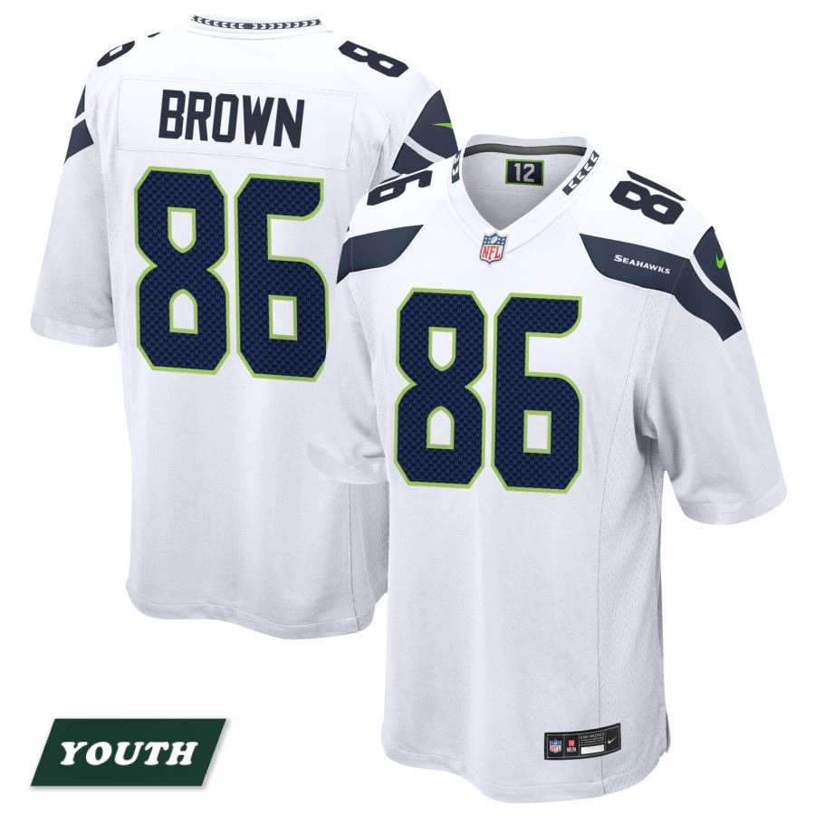 Youth Seattle Seahawks White #86 Pharaoh Brown Game Jersey Youth Seattle Seahawks White #86 Pharaoh Brown Game Jersey