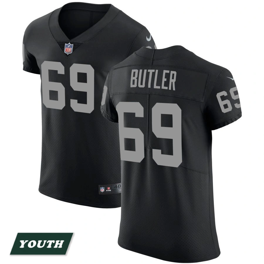 Youth Las Vegas Raiders Black Vapor Untouchable #69 Adam Butler Elite Jersey