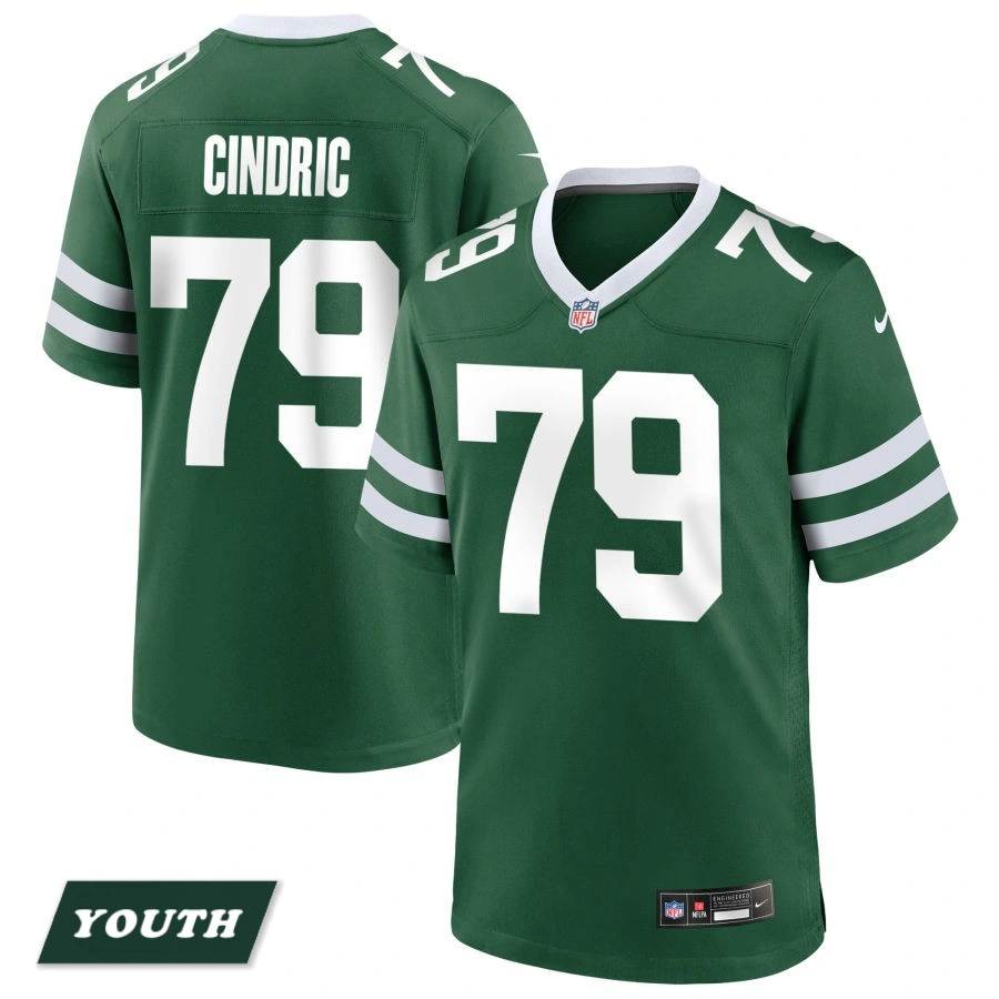 Youth New York Jets Legacy Green #79 Matthew Cindric Game Jersey Youth New York Jets Legacy Green #79 Matthew Cindric Game Jersey