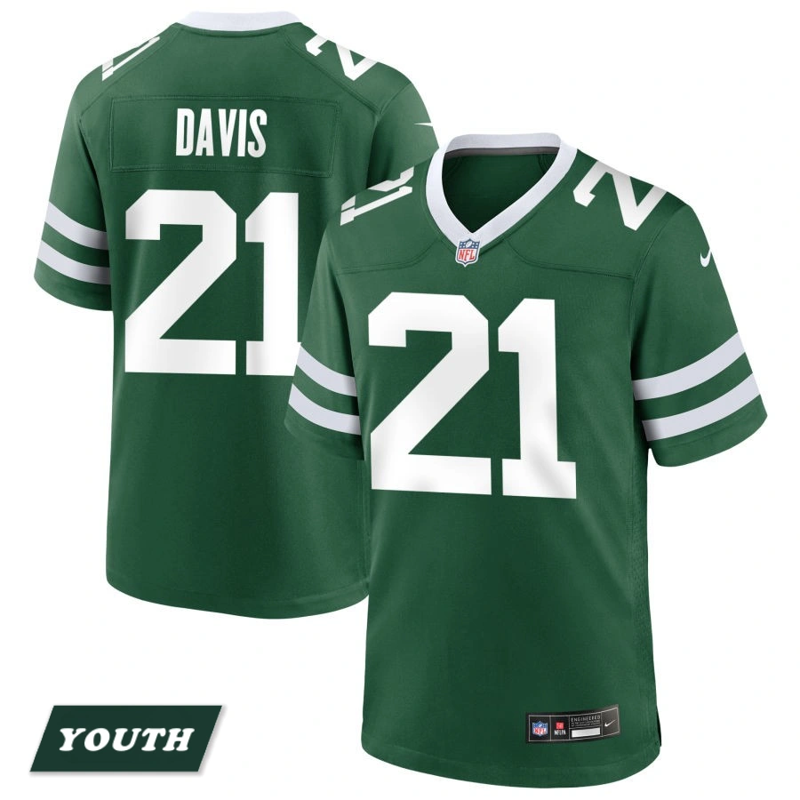 Youth New York Jets Legacy Green #21 Ashtyn Davis Game Jersey Youth New York Jets Legacy Green #21 Ashtyn Davis Game Jersey