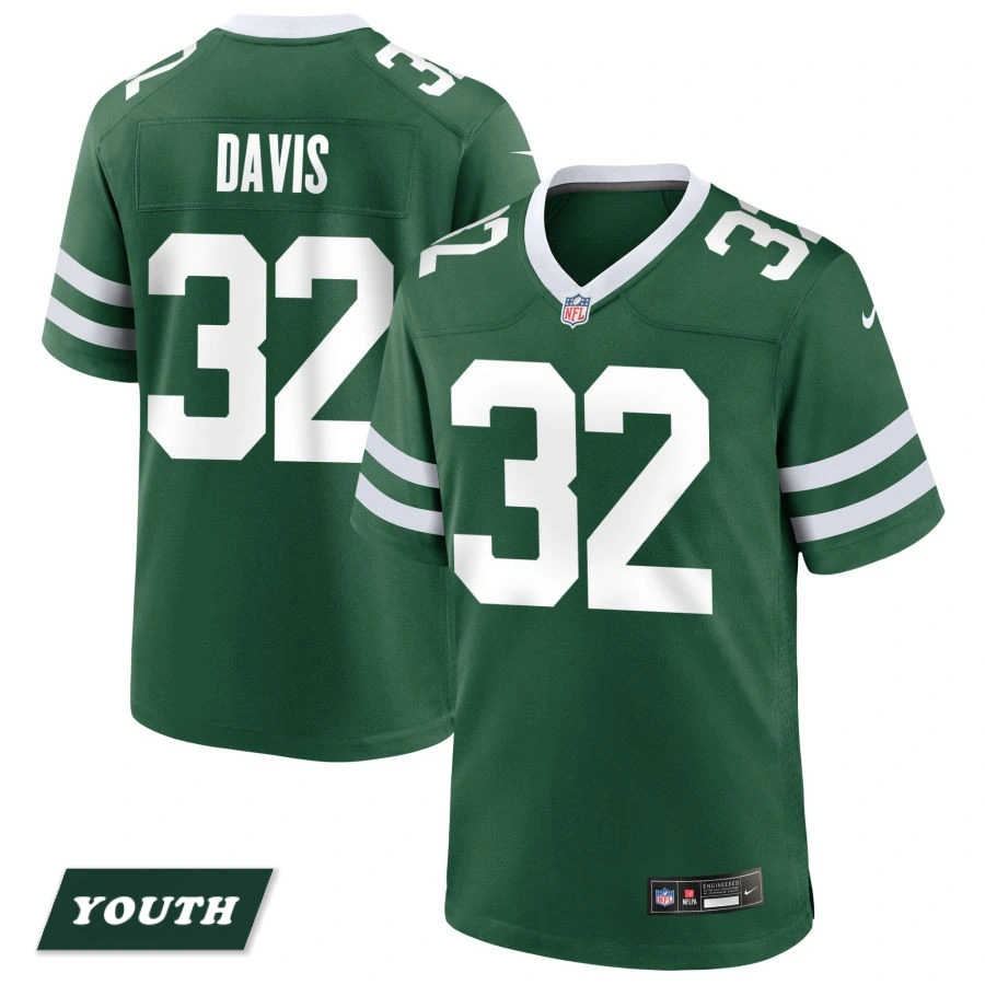 Youth New York Jets Legacy Green #32 Isaiah Davis Game Jersey Youth New York Jets Legacy Green #32 Isaiah Davis Game Jersey