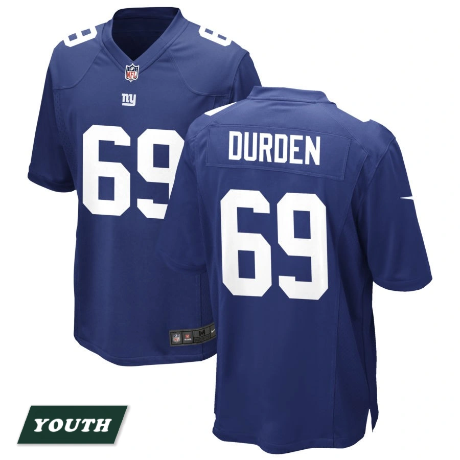Youth New York Giants Royal #69 Cory Durden Game Jersey